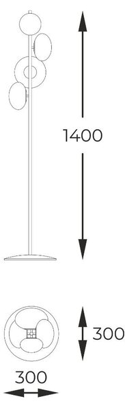 Zuma Line 1176 stojací lampa OMI | 5W G9