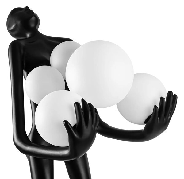 Designová stojací lampa Atlas B – E14