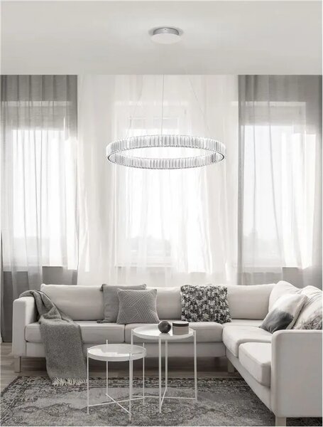 Křišťálový lustr Aurelia 80 Chrome