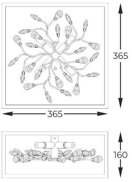 Zuma Line C0578-04A-B5V7 přisazené stropní svítidlo SPRING | 33W G9