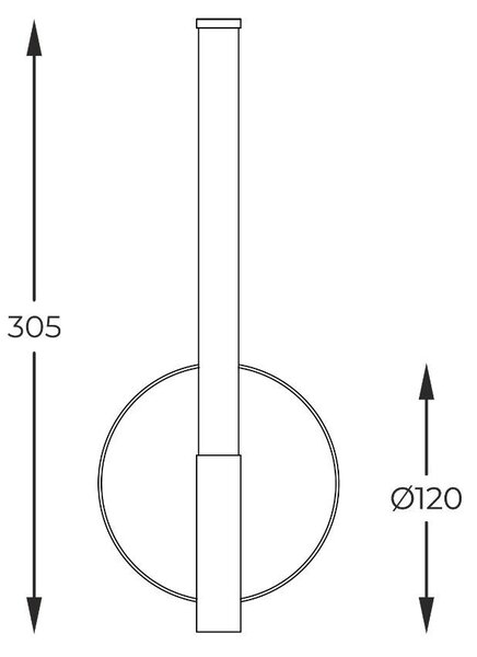 Zuma Line 1007 LED nástěnné svítidlo LAUTARO | 3W integrovaný LED zdroj | 3000K