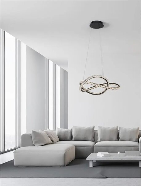LED lustr Ginevra 57 černé