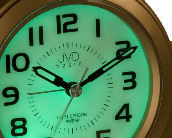 JVD Tichý netikající analogový budík rose gold JVD SRP910.11