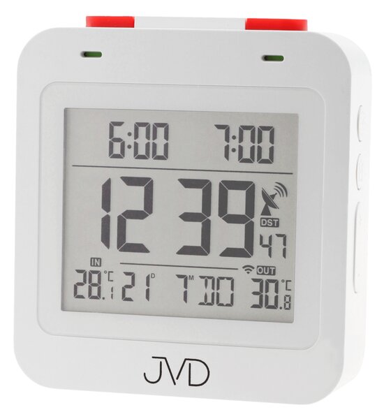 JVD Bílý rádiem řízený budík JVD RB3552.1