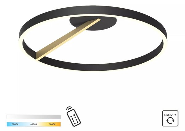 Zuma Line MX3689-1L-3BGT LED přisazené stropní svítidlo MALU | 37W integrovaný LED zdroj | 2700-6000K