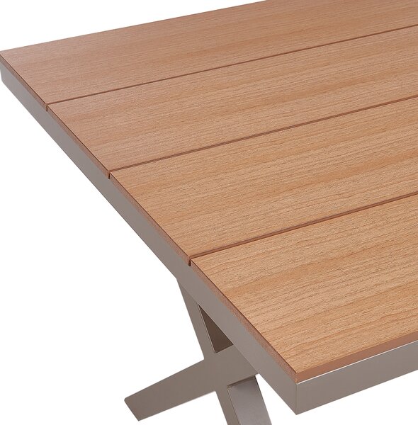 Zahradní jídelní stůl TIANO 160 cm 90 cm Kov Taupe