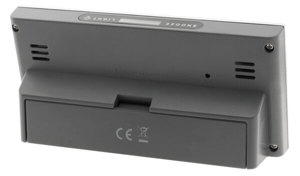JVD Stříbrný Rádiem řízený budík JVD RB9410.1