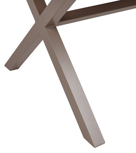 Zahradní jídelní stůl TIANO 160 cm 90 cm Kov Taupe