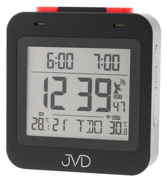 JVD Černý rádiem řízený budík JVD RB3552.2