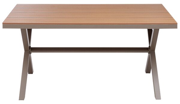 Zahradní jídelní stůl TIANO 160 cm 90 cm Kov Taupe