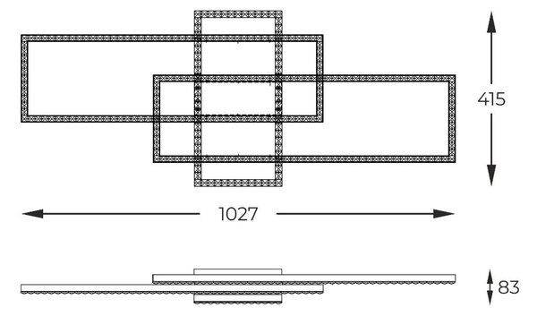 Zuma Line MX7907-3B-3BT LED přisazené stropní svítidlo ERVI | 57W integrovaný LED zdroj | 2700-6000K