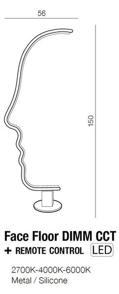 Designová stojací lampa Face – Moderný