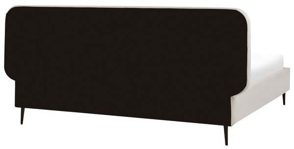 Postel Umělý samet BRIN 180 x 200 cm Béžová