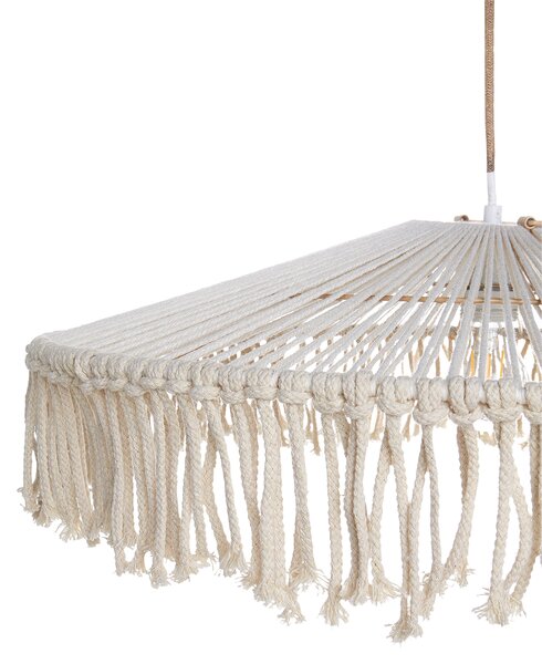 Závěsná lampa AKOBO Papírové lano Béžová