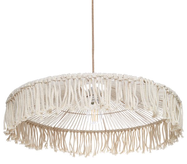 Závěsná lampa AKOBO Papírové lano Béžová