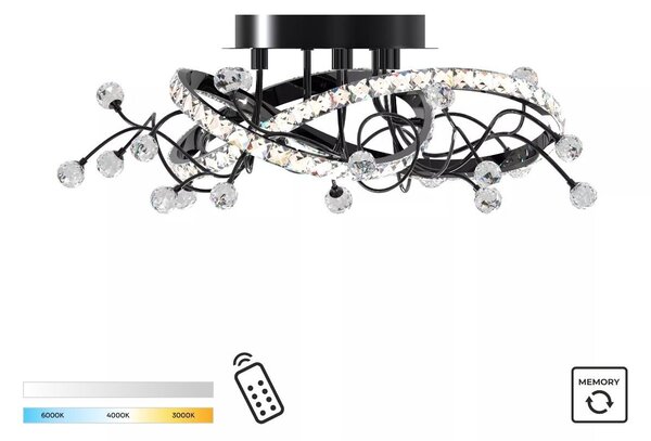 Zuma Line MX3481-1S-3BCT LED přisazené stropní svítidlo MAIA | 25W integrovaný LED zdroj | 2700-6000K