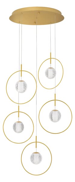 Rustikální lustr Atos 47 zlaté – LED
