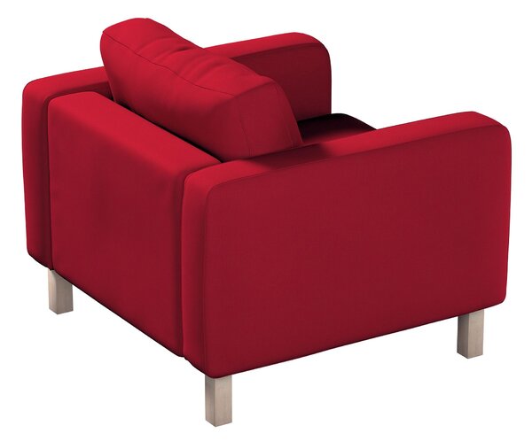 Potah na křeslo IKEA Karlstad, krátký barva červená látka pletený vzor