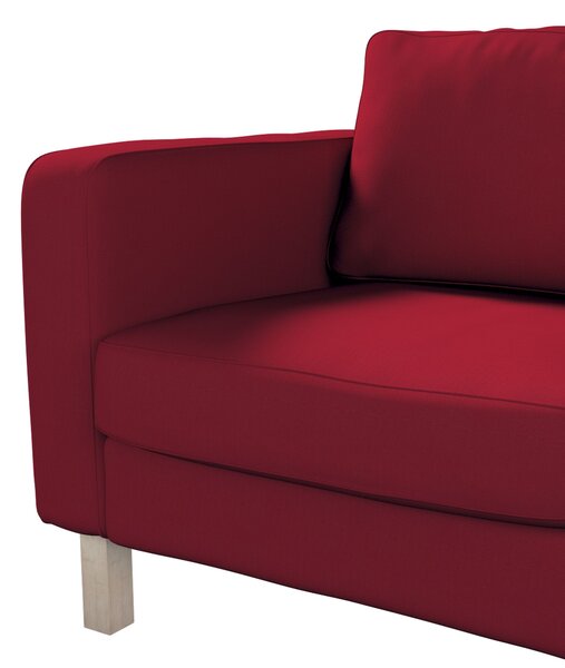 Potah na křeslo IKEA Karlstad, krátký barva červená látka pletený vzor