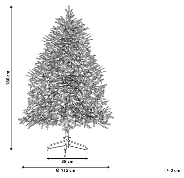Zasněžený umělý vánoční stromeček BRISCO 180 cm Bílá
