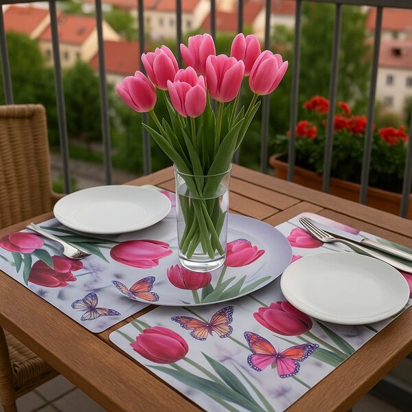Talíř plechový dekorační Tulips Ø 33 cm 2000301