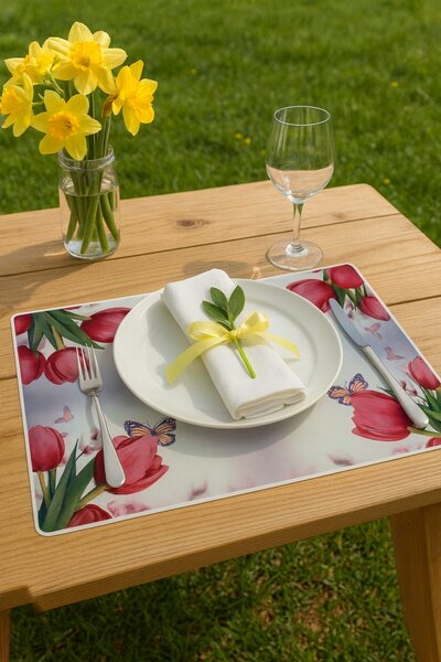 Prostírání plastové Tulips 43*28cm 4ks/bal 1000627