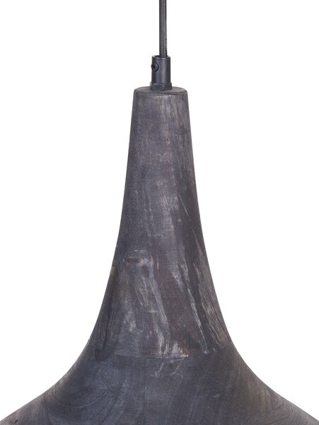 Závěsná lampa BAGMATI Mangové dřevo Černá