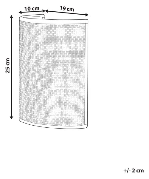 Nástěnná lampa DEMITRIE Ratan Přírodní