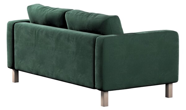 Potah na pohovku IKEA Karlstad 2-místná, nerozkládací, krátký barva zelená látka lesklé, sametová