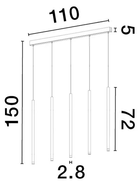 Moderní lustr Dandia 110 černé – LED