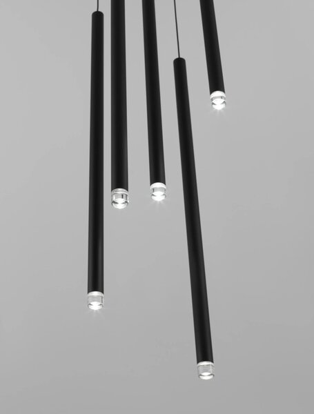 Moderní lustr Dandia 35 černé – LED