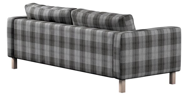 Potah na pohovku IKEA Karlstad 3-místná, nerozkládací, krátký barva šedá látka pletený vzor, vzorované
