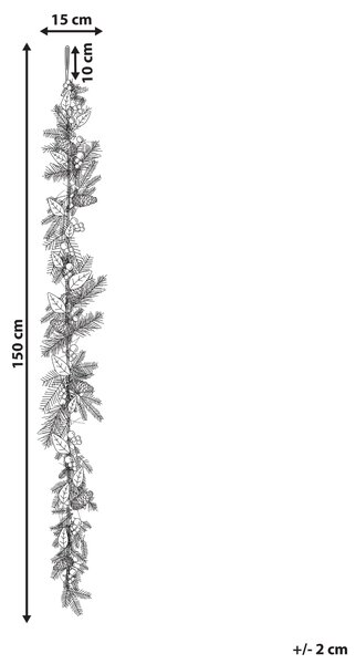 Vánoční girlanda IRUN 150 cm Červená