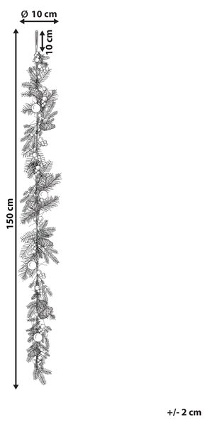 Vánoční girlanda HUELVA 150 cm Zelená