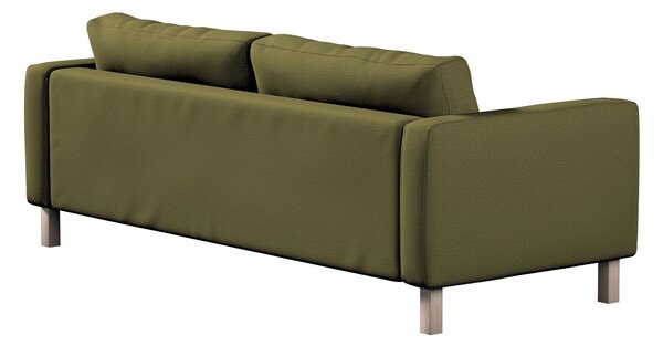 Potah na pohovku IKEA Karlstad 3-místná, nerozkládací, krátký barva zelená látka pletený vzor