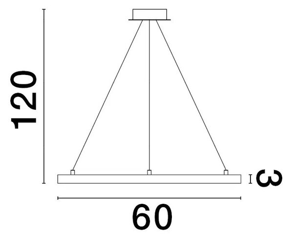 LED lustr Empatia C 60 zlaté – Zlatá