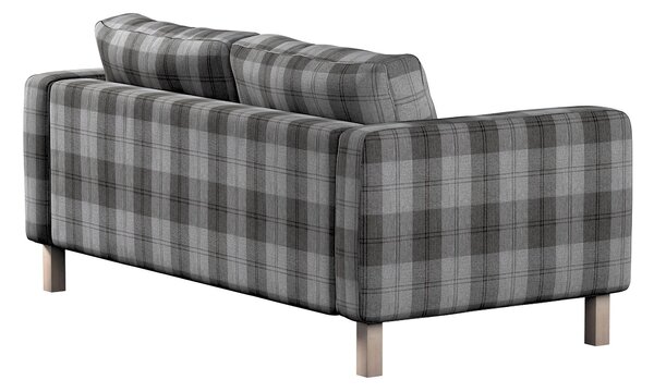 Potah na pohovku IKEA Karlstad 2-místná, nerozkládací, krátký barva šedá látka pletený vzor, vzorované