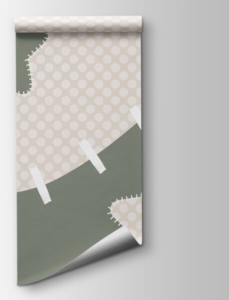 Fototapeta Bílá a šedá látka s hvězdičkami, Abstraktní fototapety, Populární fototapety, t00733v1 - Tapeko.co.cz