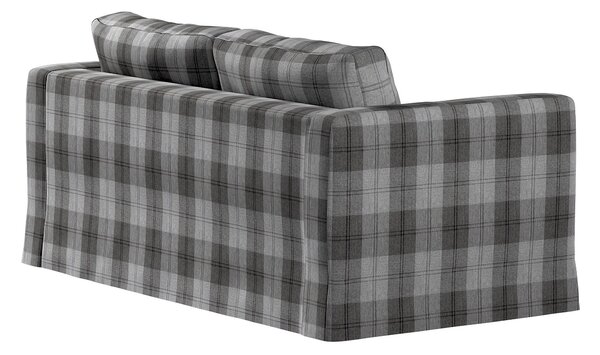 Potah na pohovku IKEA Karlstad 2-místná , nerozkládací, dlouhý barva šedá látka pletený vzor, vzorované