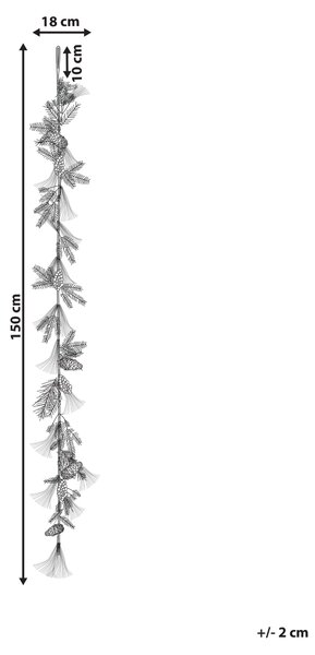 Vánoční girlanda SORIA 150 cm Zelená