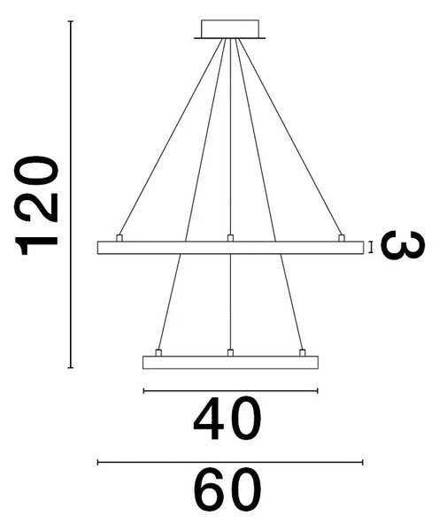 LED lustr Empatia 100 zlaté – Zlatá