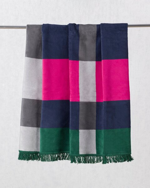 Deka Cotton Cloud 150x200cm Leaf&Fuchsia