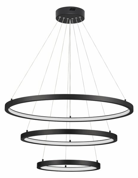 LED lustr Empatia 180 černé – Černá