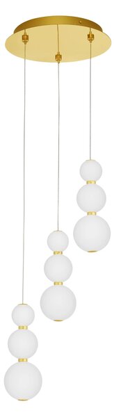 Designový LED lustr Perla 31 zlaté