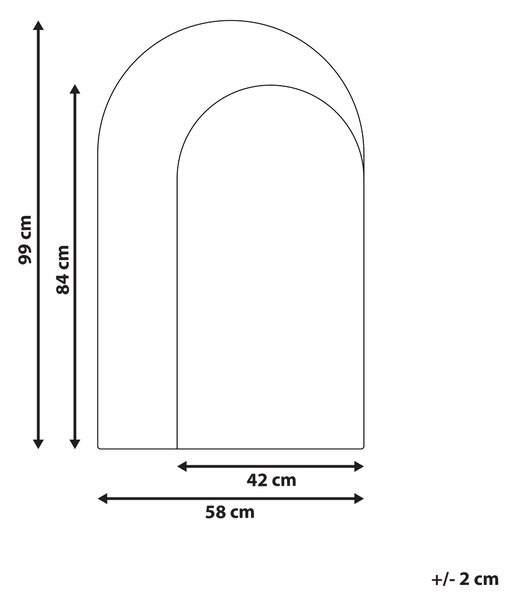 Zrcadlo PIGNY 58 cm 99 cm Hnědá
