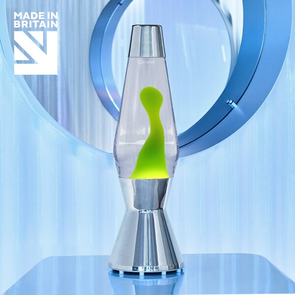 Mathmos Astro, originální lávová lampa, 1x35W, čirá se zelenou lávou, 43cm
