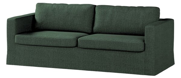Potah na pohovku IKEA Karlstad 3-místná, nerozkládací, dlouhý barva zelená látka pletený vzor