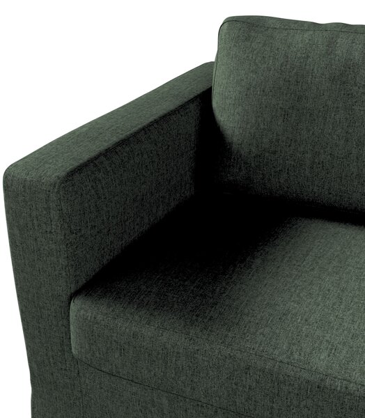 Potah na pohovku IKEA Karlstad 3-místná, nerozkládací, dlouhý barva zelená látka pletený vzor