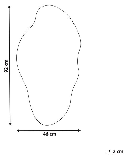 Zrcadlo ASSIGNY 50 cm 92 cm Hnědá