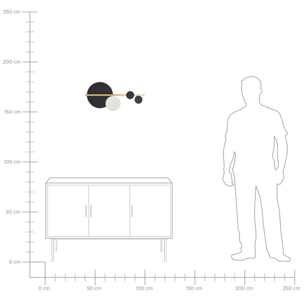 LED nástěnná lampa PARITA Černá Kov